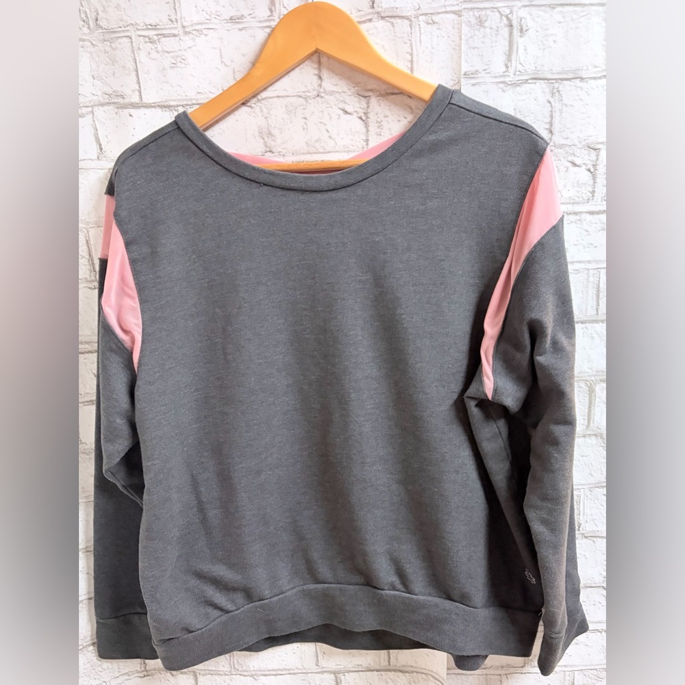 Women’s Pro Player Gray and Pink Pullover Sweatshirt